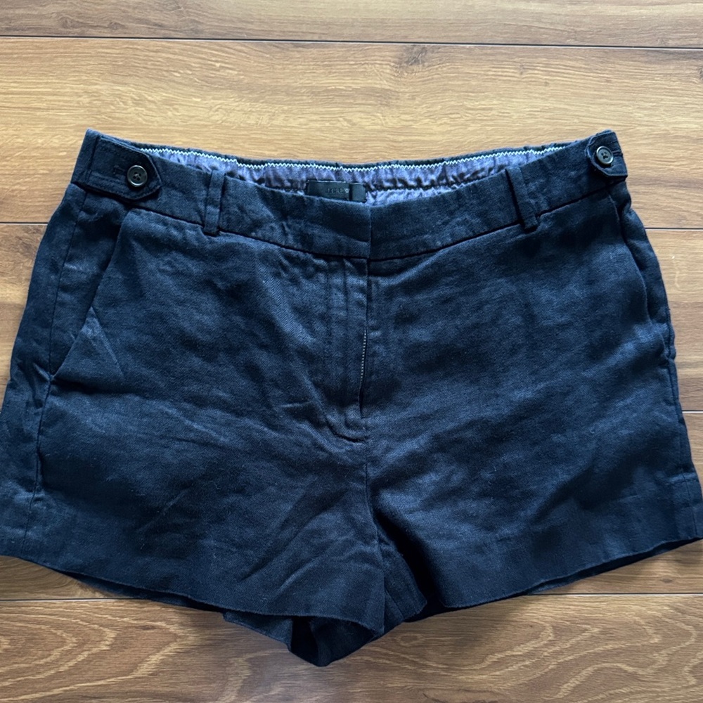 J.Crew Black Linen Shorts 10